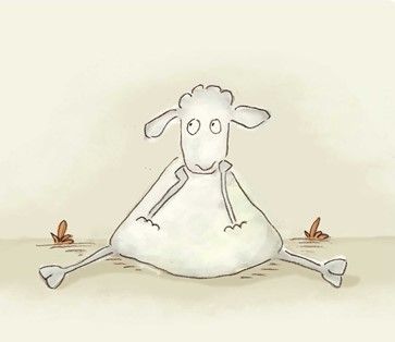 Dessin d'un mouton assis